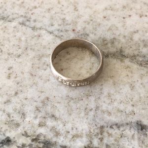 Sterling Silver ‘Forgiven’ Christian Ring